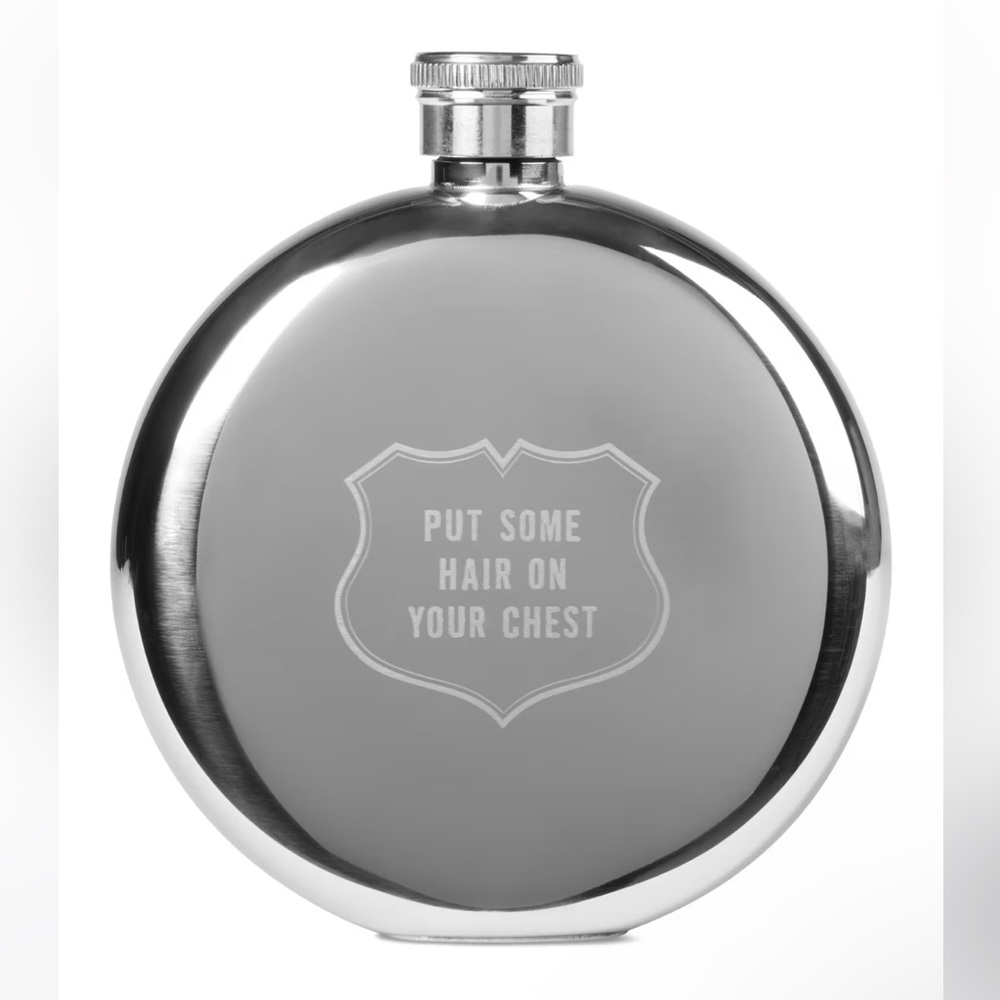 Izola PUT SOME HAIR ON YOUR CHEST Stainless Steel 5oz Flask